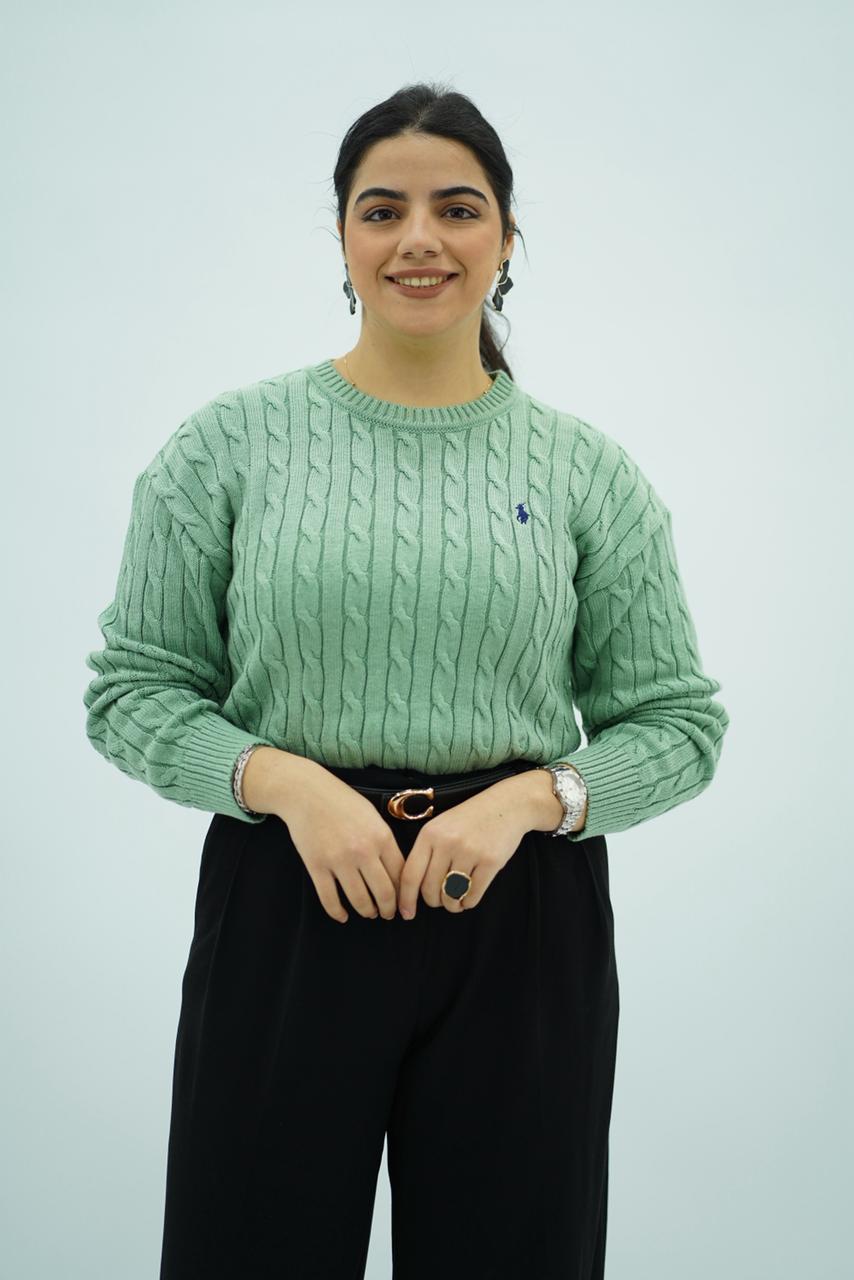 Pulls col rond en maille torsadée – Multi-Couleurs