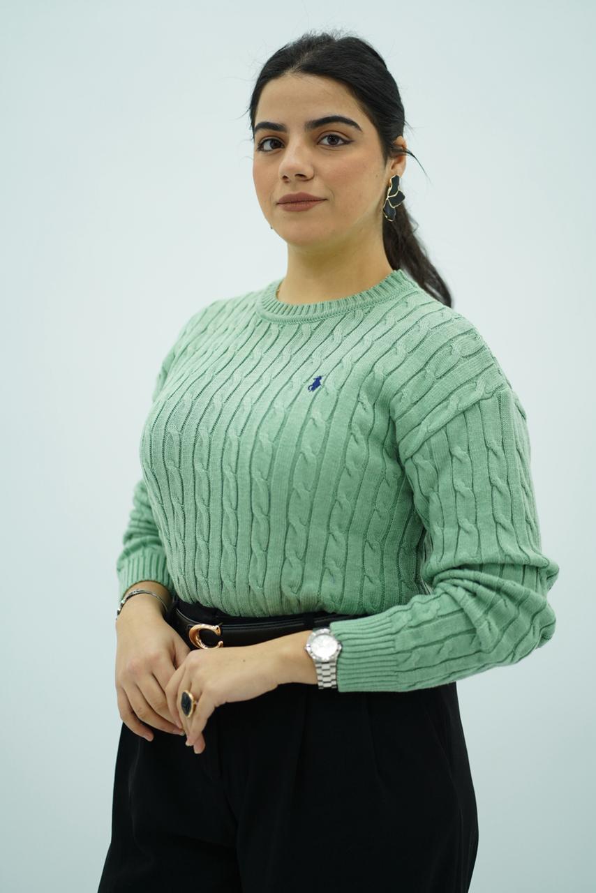 Pulls col rond en maille torsadée – Multi-Couleurs